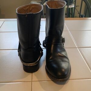 Black Leather Ankle Boots